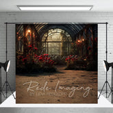 Aperturee - Aperturee Dark Lovely Greenhouse Window Photography Backdrop